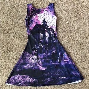 Blackmilk clothing haunted house purple dress
